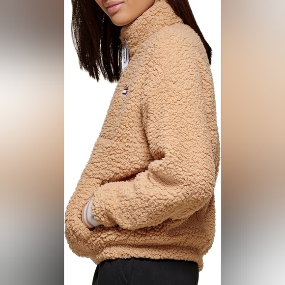 Tommy Hilfiger Sport half zip pullover Sherpa Jacket Medium - Picture 2 of 8